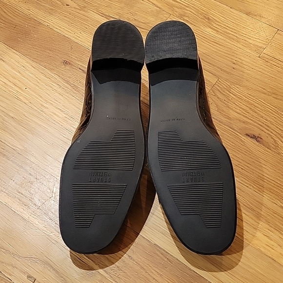 Stuart Weitzman Brown Crocodile Tassle Loafers - Picture 3 of 4